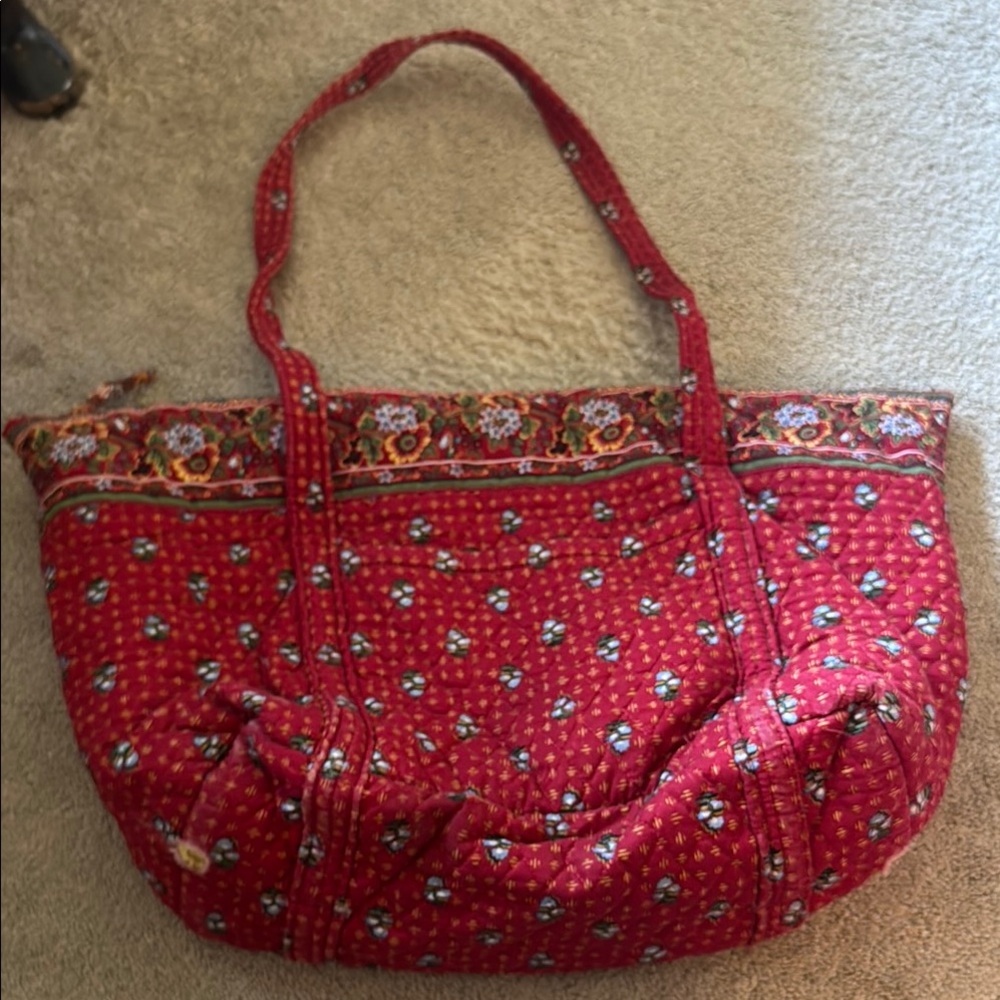 Vera Bradley Red Floral Tote Bag
